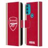 Head Case Designs Officially Licensed Arsenal FC Home 2023/24 Crest Kit Leather Wallet Case Compatible with Motorola Moto G71 5G view 1