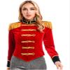 ranrann Velvet Circus Ringmaster Costume for Women Lion Tamer Blazer Jacket Coat Costume Adult Halloween Cosplay Outfit Red X-Large view 2