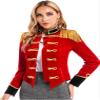 ranrann Velvet Circus Ringmaster Costume for Women Lion Tamer Blazer Jacket Coat Costume Adult Halloween Cosplay Outfit Red X-Large view 4