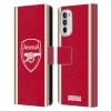 Head Case Designs Officially Licensed Arsenal FC Home 2023/24 Crest Kit Leather Wallet Case Compatible with Motorola Moto G52