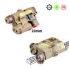 Plastic PEQ-15 Box Laser Sightswith IR Laser + Red/Green/Blue Laser Sight + Strobe/Momentary/Constant Modes Whitelight LED 200 Lumens Flashlightwith Pressure Switchfor 20mm Rail (Green Laser DE) view 2