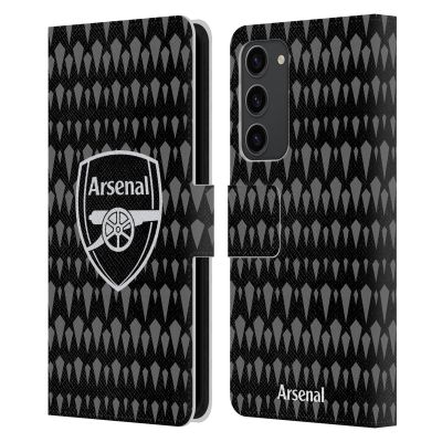Head Case Designs Officially Licensed Arsenal FC Home Goalkeeper 2023/24 Crest Kit Leather Wallet Case Compatible with Samsung Galaxy S23+ 5G