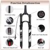 BUCKLOS 27.5inch MTB QR Tapered Remote Air Damping Suspesion Fork & Headset Spacer Aluminum -Black view 3
