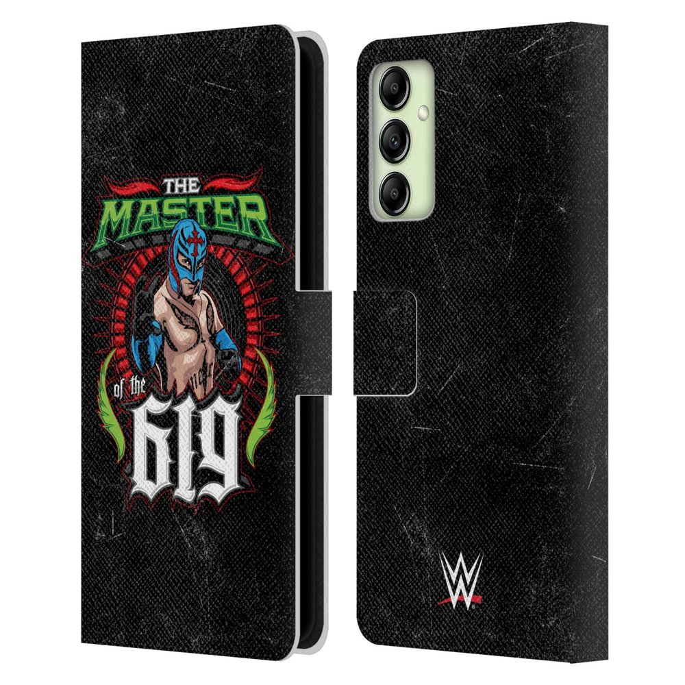 Head Case Designs Officially Licensed WWE The Master of 619 Rey Mysterio Leather Wallet Case Compatible with Samsung Galaxy A14 5G