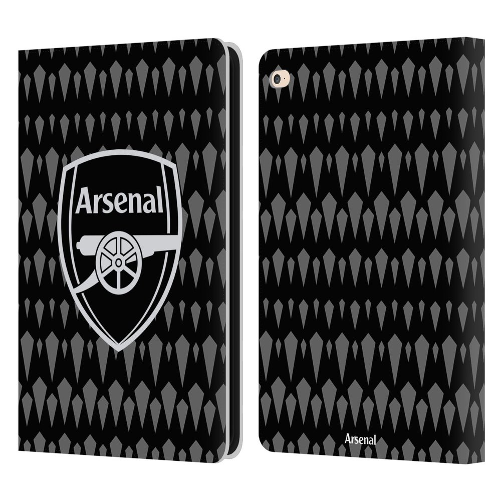 Head Case Designs Officially Licensed Arsenal FC Home Goalkeeper 2023/24 Crest Kit Leather Wallet Case Compatible with Apple iPad Air 2 (2014)