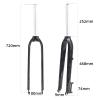 BUCKLOS 26 Mountain Bike Aluminum Alloy Rigid Forks & 11PCS Headset Spacer Black view 3