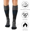 CS CELERSPORT 3 Pack Wool Ski Socks for Men and Women Skiing, Snowboarding, Cold Weather, Winter Performance Socks, Black+Dark Grey+Light Grey, Large view 2