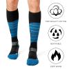 CS CELERSPORT 4 Pack Wool Ski Socks for Men and Women Skiing, Snowboarding, Cold Weather, Winter Performance Socks, Lake Blue+Green+Black+Dark Grey, Medium view 2