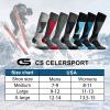 CS CELERSPORT 4 Pack Wool Ski Socks for Men and Women Skiing, Snowboarding, Cold Weather, Winter Performance Socks, Lake Blue+Green+Black+Dark Grey, Medium view 3