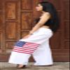 RaanPahMuang Thai Fisherman Pants Men/Women, Loose Yoga, Pirate, Harem Pants, 100% Cotton, Unisex Kimono Pants, XX-Large-3X-Large, Muang Cotton - Flag - White view 2