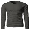 H2H Mens Lightweight Long Sleeve V-Neck T-Shirt SMOKEGRAY US XL/Asia XXL (KMTTL0374) view 3