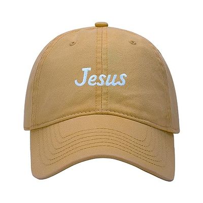L8502-LXYB Baseball Cap Men Name Jesus Gift Embroidered Washed Cotton Dad Hat Baseball Caps (Khaki,7 5/8)