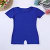 HULIJA Kids Boys Girls Short Sleeve Gymnastics Leotard Unitard Athletic Dance Sports One Piece Bodysuit Royal Blue 4 Years view 3