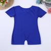 HULIJA Kids Boys Girls Short Sleeve Gymnastics Leotard Unitard Athletic Dance Sports One Piece Bodysuit Royal Blue 4 Years view 4