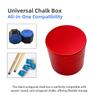 Wokyo Billiards Accessories Chalk Storage Box, Portable Lightweight Mini Round Chalk Box Billiards Chalk Box Aluminum Alloy Accessories (Red) view 4