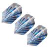 PATIKIL Slim Dart Flights, 3 Pack PET Unique Design Dart Accessories for Steel Tip Dart and Soft Tip Darts, Blue Silver Tone view 1