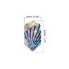 PATIKIL Slim Dart Flights, 3 Pack PET Unique Design Dart Accessories for Steel Tip Dart and Soft Tip Darts, Blue Silver Tone view 2