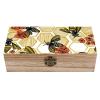 Bee Hexagon Hive Wooden Box with Hinged Lid Keepsake Box Little Container Case Gift for Jewelry Home Storage view 1