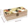 Bee Hexagon Hive Wooden Box with Hinged Lid Keepsake Box Little Container Case Gift for Jewelry Home Storage view 2