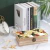Bee Hexagon Hive Wooden Box with Hinged Lid Keepsake Box Little Container Case Gift for Jewelry Home Storage view 4