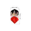 PATIKIL Slim Dart Flights, 3 Pack PET Unique Design Dart Accessories for Steel Tip Dart and Soft Tip Darts, Black Red Silver Tone view 2