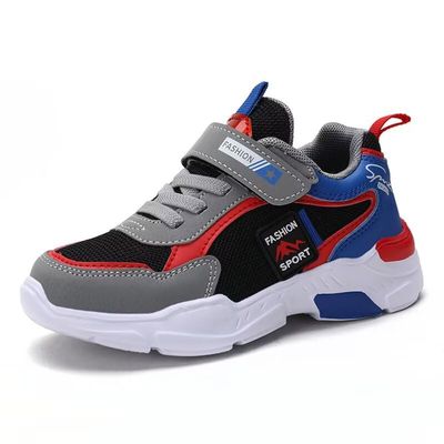 Zonkacen Kid Boys Girls Anti Slip Breathable Mesh Trend Lightweight Trekking Shoes for Summer Outdoor Walking Running School Sport Athletic Street Travel Camping Black 5.5 Big Kid