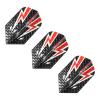 PATIKIL Slim Dart Flights, 3 Pack Aluminum Foil Unique Design Dart Accessories for Steel Tip Dart and Soft Tip Darts, Black Red view 1