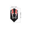 PATIKIL Slim Dart Flights, 3 Pack Aluminum Foil Unique Design Dart Accessories for Steel Tip Dart and Soft Tip Darts, Black Red view 2