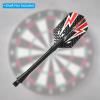 PATIKIL Slim Dart Flights, 3 Pack Aluminum Foil Unique Design Dart Accessories for Steel Tip Dart and Soft Tip Darts, Black Red view 4