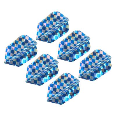 PATIKIL Slim Dart Flights, 6 Pack PET Unique Design Dart Accessories for Steel Tip Dart and Soft Tip Darts, Pale Blue Silver Tone