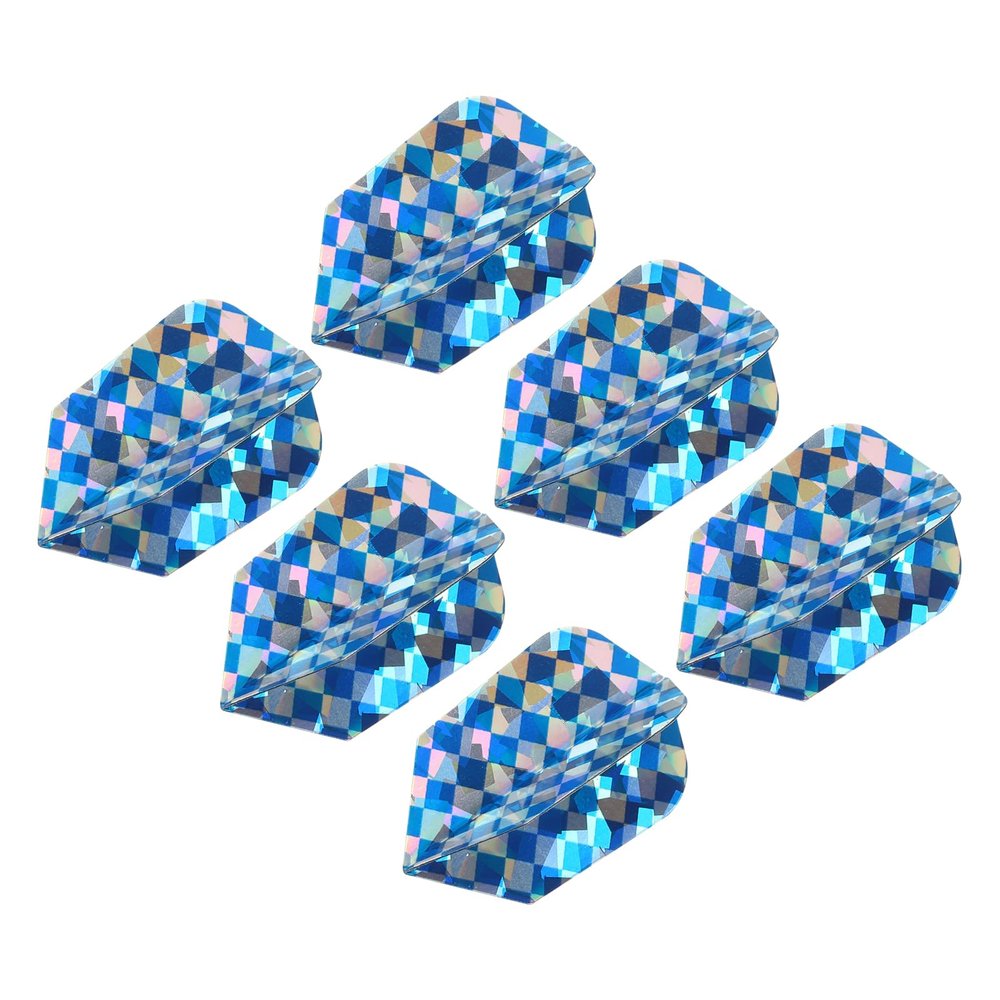 PATIKIL Slim Dart Flights, 6 Pack PET Unique Design Dart Accessories for Steel Tip Dart and Soft Tip Darts, Pale Blue Silver Tone