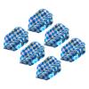 PATIKIL Slim Dart Flights, 6 Pack PET Unique Design Dart Accessories for Steel Tip Dart and Soft Tip Darts, Pale Blue Silver Tone view 1