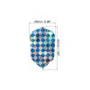 PATIKIL Slim Dart Flights, 6 Pack PET Unique Design Dart Accessories for Steel Tip Dart and Soft Tip Darts, Pale Blue Silver Tone view 2