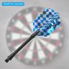 PATIKIL Slim Dart Flights, 6 Pack PET Unique Design Dart Accessories for Steel Tip Dart and Soft Tip Darts, Pale Blue Silver Tone view 4