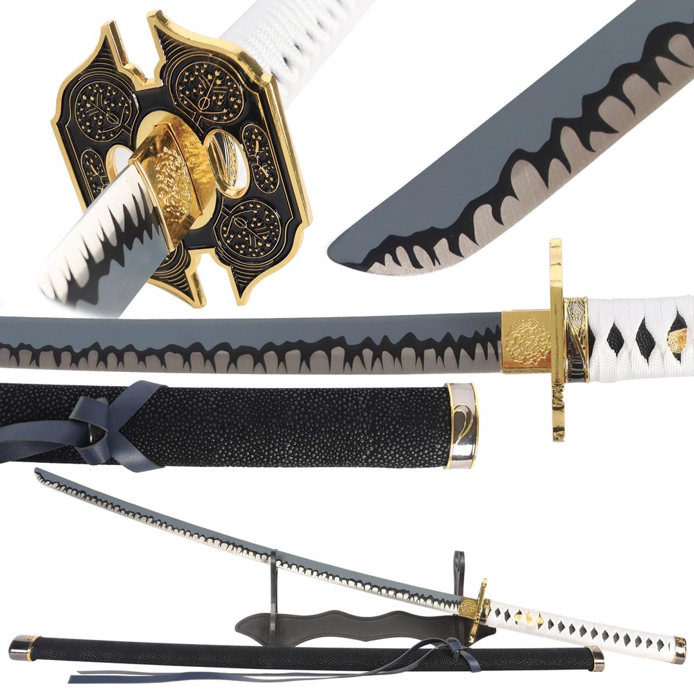 Bowen Yamato Sword,41inches Stainless Steel Katana Real Metal Hand Forged,Game 1:1 Cosplay Sword