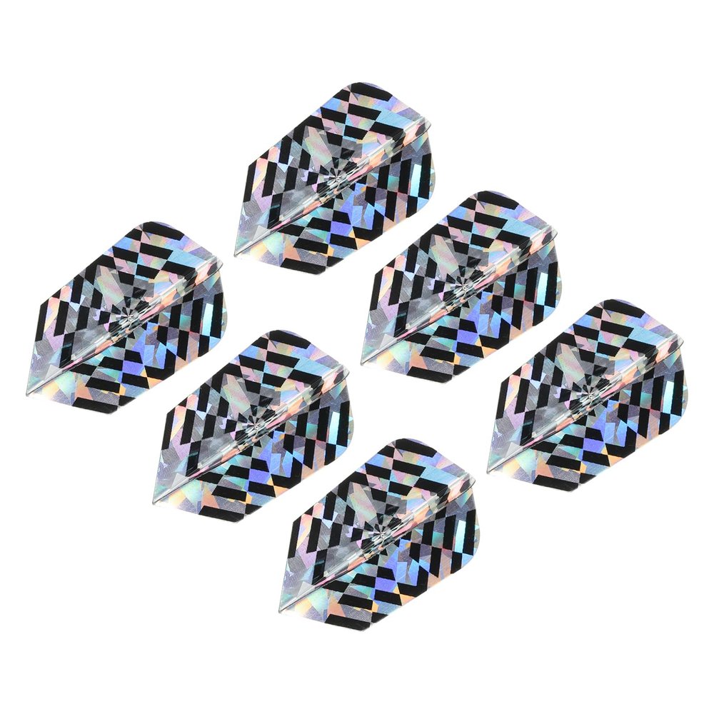 PATIKIL Slim Dart Flights, 6 Pack PET Unique Design Dart Accessories for Steel Tip Dart and Soft Tip Darts, Silver Tone
