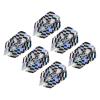 PATIKIL Slim Dart Flights, 6 Pack PET Unique Design Dart Accessories for Steel Tip Dart and Soft Tip Darts, Silver Tone view 1