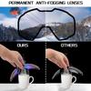 FEISEDY Ski Goggles, OTG Snow Sport Goggles for Adult Youth, Anti-Fog UV400 Protection Bendable Dual-Lenses B2961 view 4