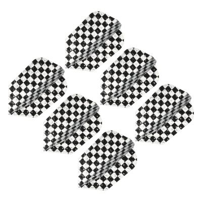PATIKIL Slim Dart Flights, 6 Pack Aluminum Foil Unique Design Dart Accessories for Steel Tip Dart and Soft Tip Darts, Black Silver Tone