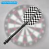PATIKIL Slim Dart Flights, 6 Pack Aluminum Foil Unique Design Dart Accessories for Steel Tip Dart and Soft Tip Darts, Black Silver Tone view 4