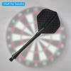 PATIKIL Slim Dart Flights, 6 Pack Aluminum Foil Unique Design Dart Accessories for Steel Tip Dart and Soft Tip Darts, Black view 4
