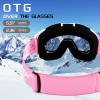 FEISEDY Ski Goggles, OTG Snow Sport Goggles for Adult Youth, Anti-Fog UV400 Protection Bendable Dual-Lenses B2961 view 3