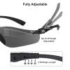 xaegistac Shooting Glasses Anti-fog Shooting Range Eye Protection, Adjustable Safety Glasses with Zipper Hard Case (black frame gray lens) view 2