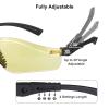 xaegistac Shooting Glasses Anti-fog Shooting Range Eye Protection, Adjustable Safety Glasses with Zipper Hard Case (black frame yellow lens) view 2