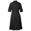CAMDOM Womens Church Clergy Dress Minister Half Sleeve Loose Elegant Dress with Tab Collar Black view 4
