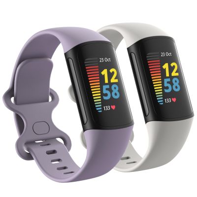 2 Pack Waterproof Bands Compatible with Fitbit Charge 6 / Charge 5 Bands