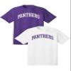 Fashion Greek TCTG School Mascot T-Shirt Panthers Purple/White Large Short Sleeve 2Pack view 1