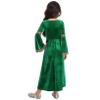 ACSUSS Big Girls Medieval Princess Maxi Dress Renaissance Long Bell Sleeve Vintage Retro Ball Gowns Green 6 Years view 4