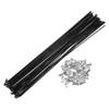 X AUTOHAUX 40 Pcs Bicycle Steel Spokes 14G Bike Spoke 286mm Length with Nipples for Most Bicycle view 1
