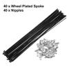 X AUTOHAUX 40 Pcs Bicycle Steel Spokes 14G Bike Spoke 286mm Length with Nipples for Most Bicycle view 4